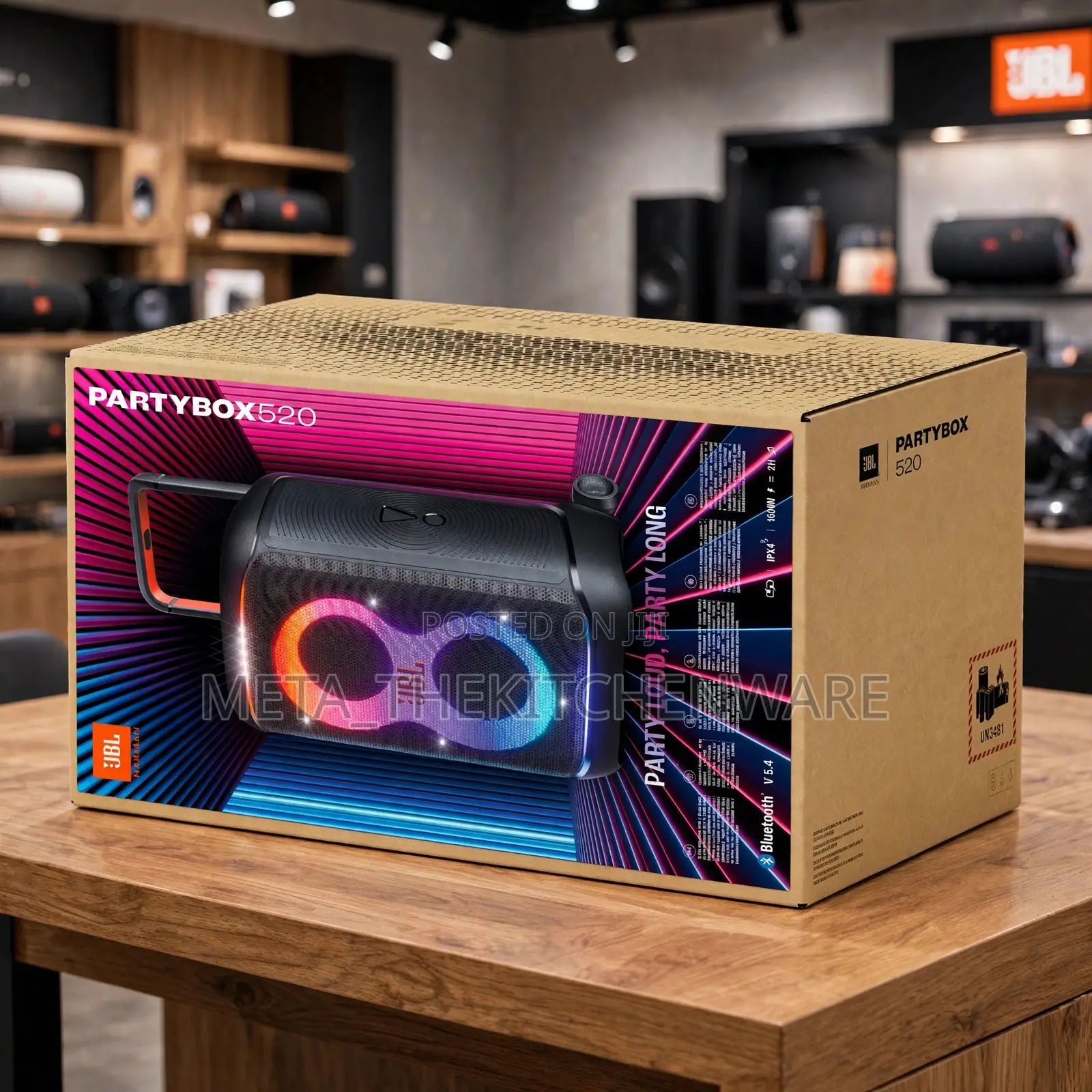 JBL Partybox 520 Portable Battery Powered Speaker