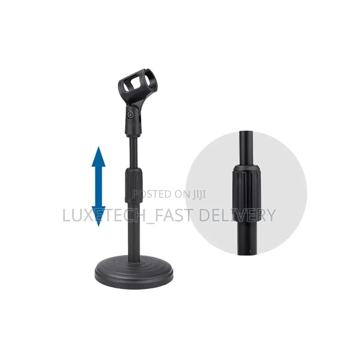 Desktop Mic Stand / Holder (Plastic) for Podcast, Streaming, Recording
