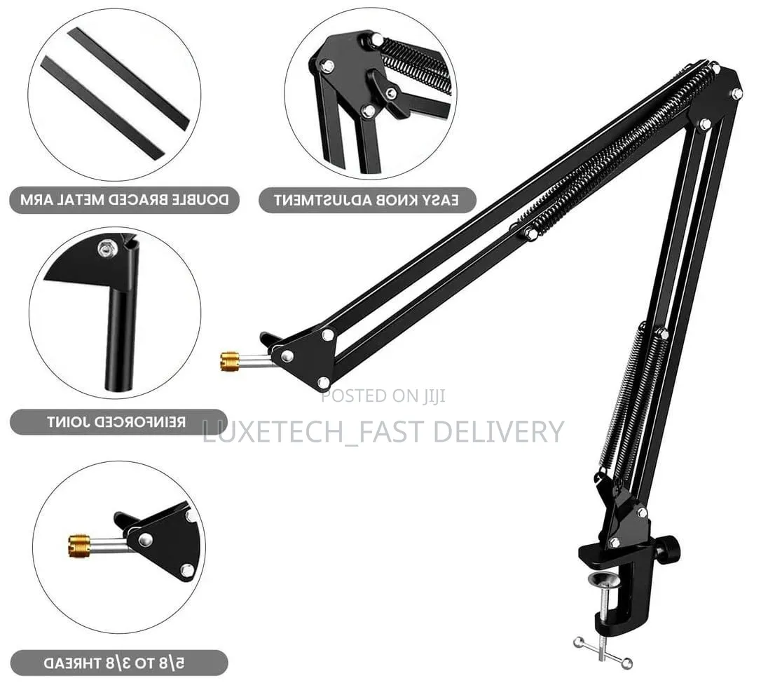 Studio Flexible Mic Boom Arm Stand – Podcast, Streaming, Recording