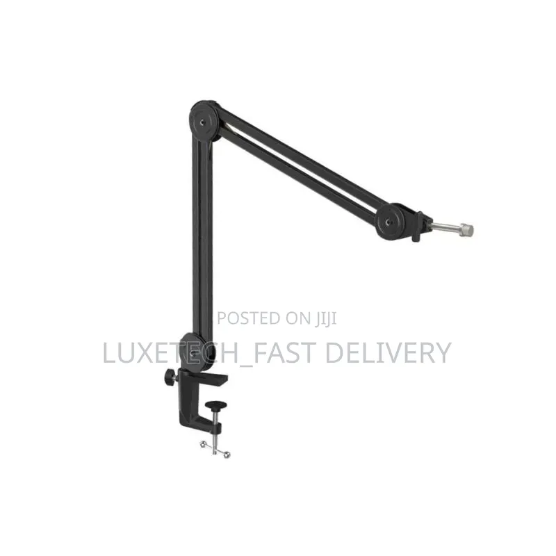 Heavy Duty Microphone Boom Arm Stand – For Condenser Mics, Podcasting