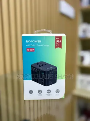 RAVPower 65W 3-Port Fast Travel Charger Universal Adapter