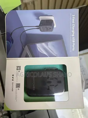 RAVPower 65W 3-Port Fast Travel Charger Universal Adapter