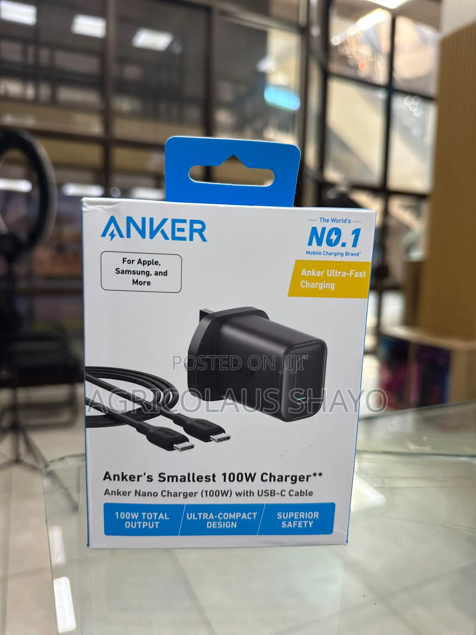 Anker Nano Charger 100W With USB-C Cable