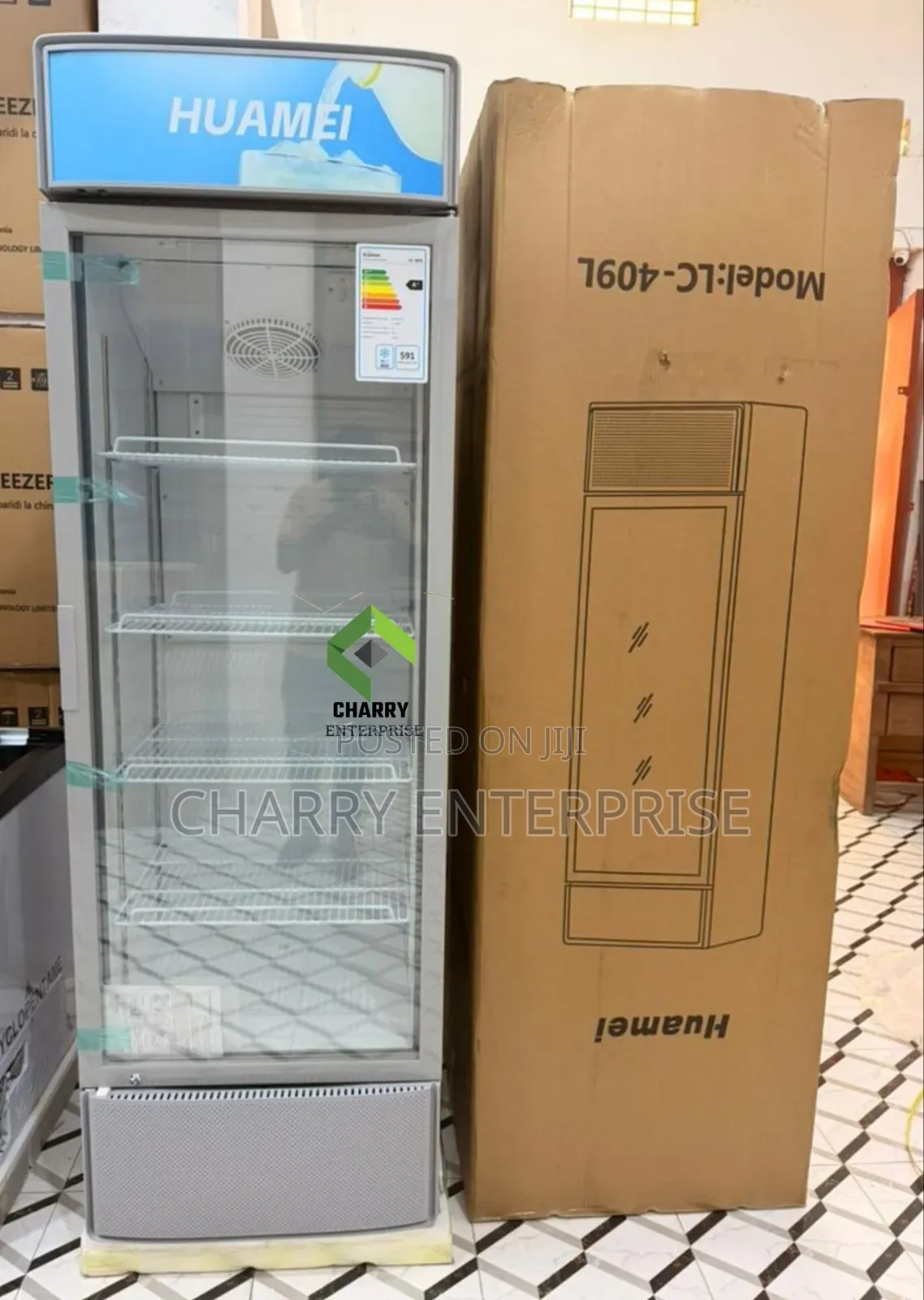 Huamei Commercial Showcase Fridge 409L Beverage Cooler Display