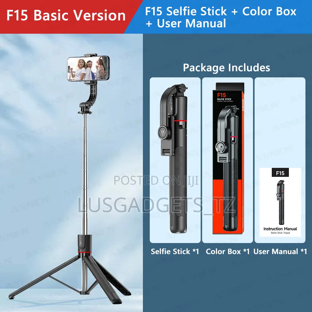 F15 Smart Selfie Stick Tripod Stand – Mpya Kabisa (Brand New)