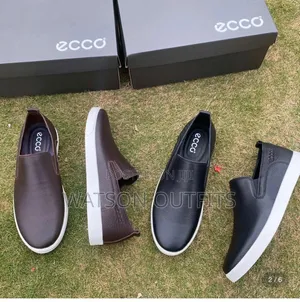 2 Colours Ecco Brand Leather Materials Pure and Original Men's Shoes