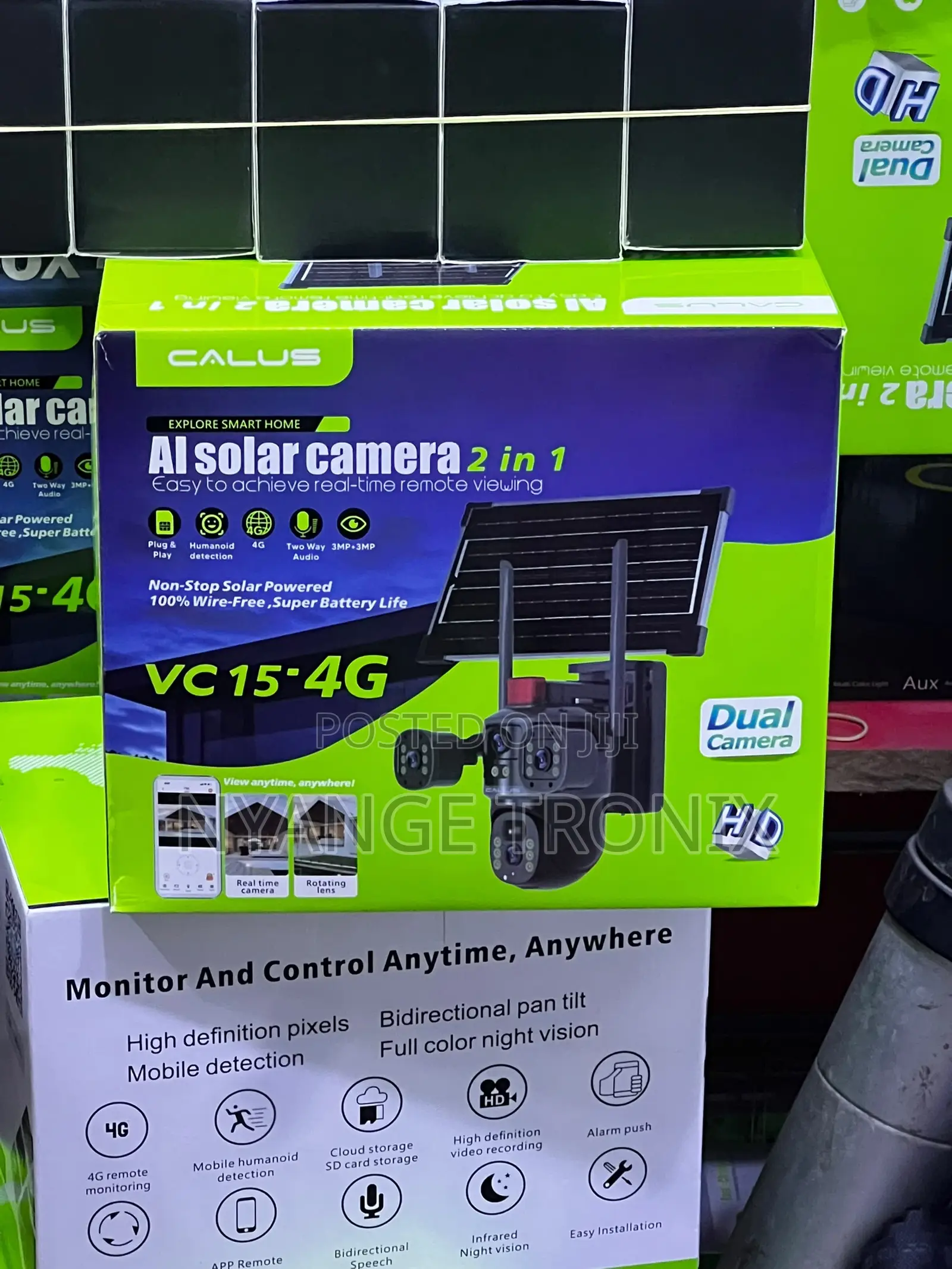 Calus Ai Solar CCTV Camera Vc 15-4g 2 in 1