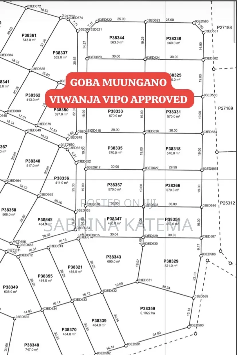 Viwanja Vizuri Vinauzwa Goba Muungano-Tsh140,000 Kwa SQM