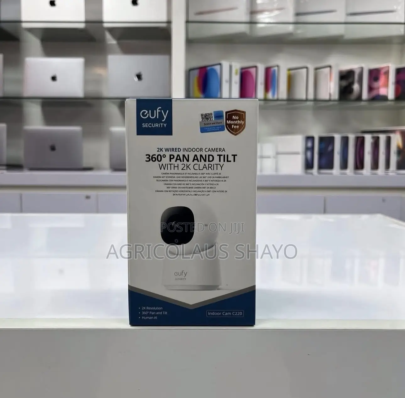 Eufy Security Wired Indoor Cam C220 – 360° Pan Tilt Smart Camera