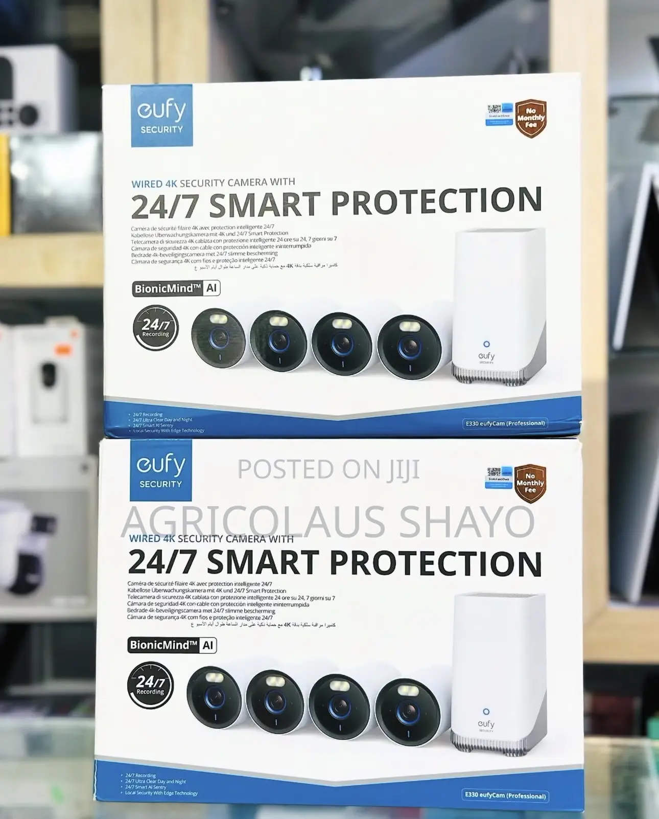 Eufy Security eufyCam E330 (Professional) 4-Cam Kit – Wired 24/7