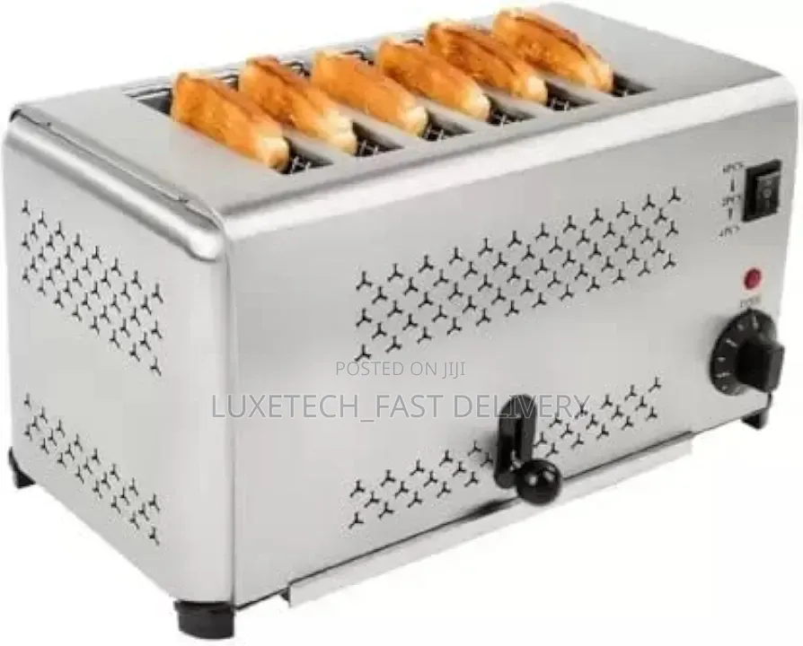 Commercial 6 Slice Bread Toaster Stainless for Restaurants and Hotels