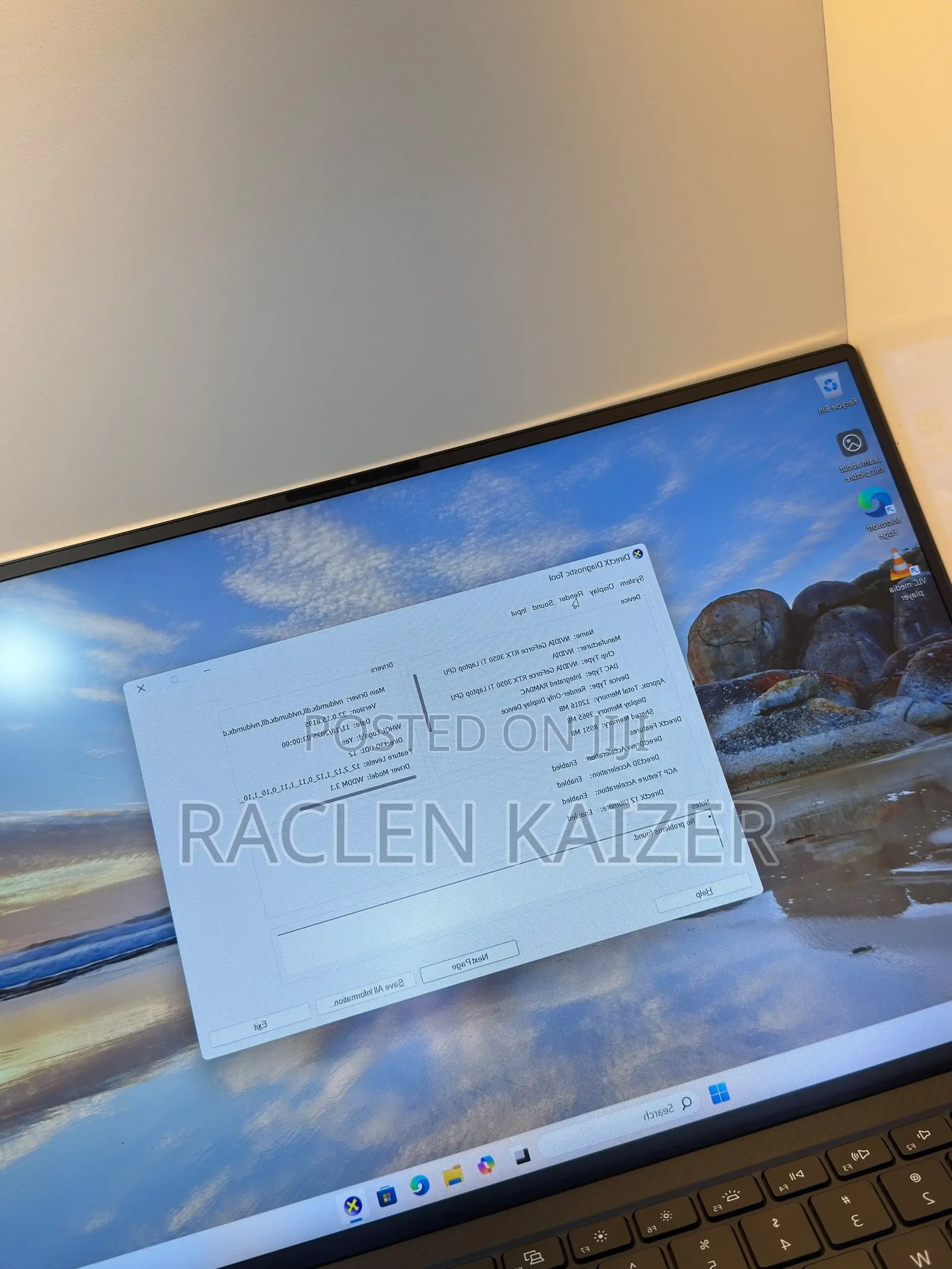 New Laptop Dell XPS 15 9510 16GB Nvidia SSD 512GB