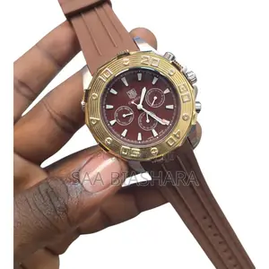 Tag Heuer Aquaracer Chronograph 43mm Brown Rubber Strap Original Watch