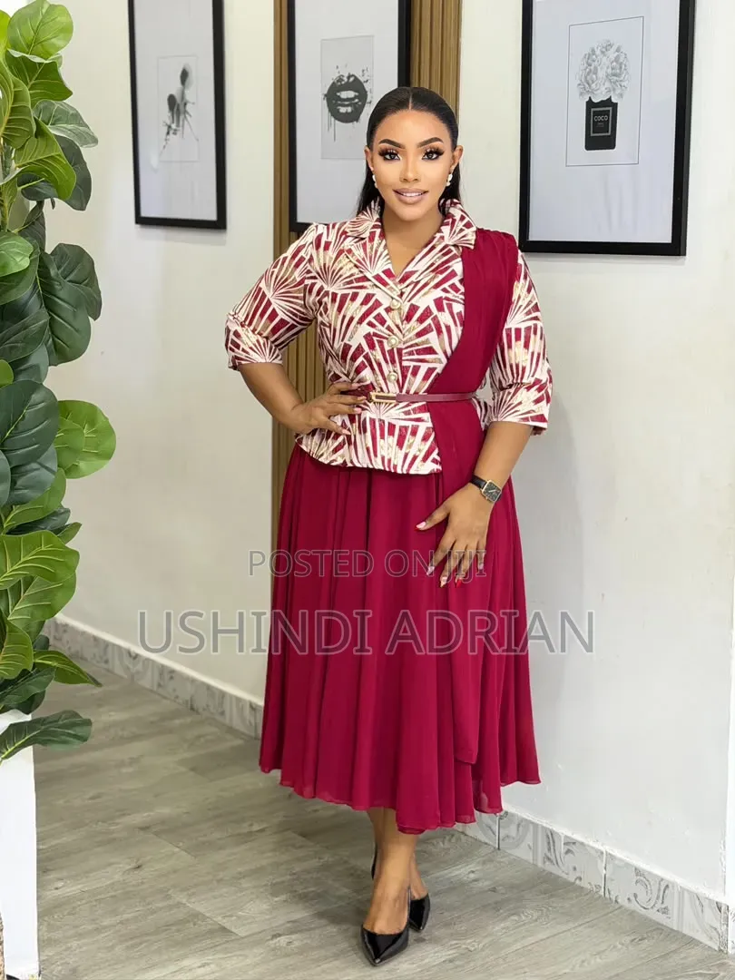 new Chiffon Dress 
Elegant Chiffon+Brocade Material