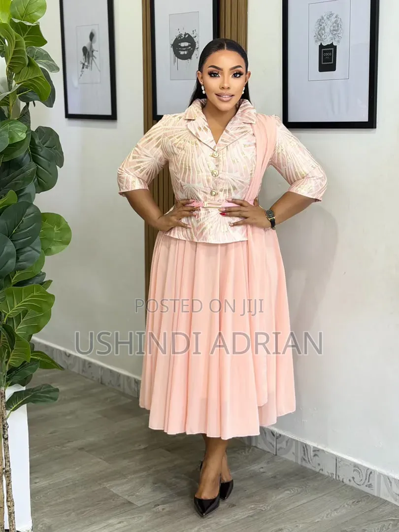 new Chiffon Dress 
Elegant Chiffon+Brocade Material