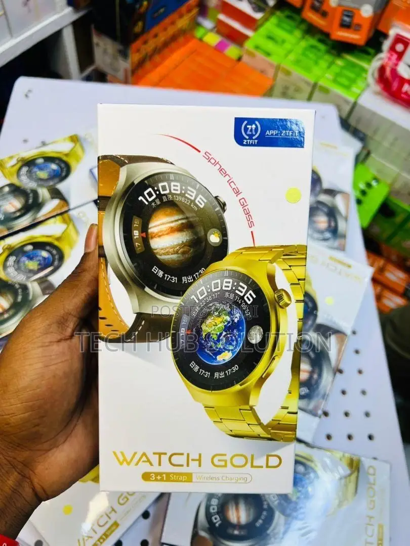 Gold Smart Watch – Stylish Touchscreen Fitness Watch