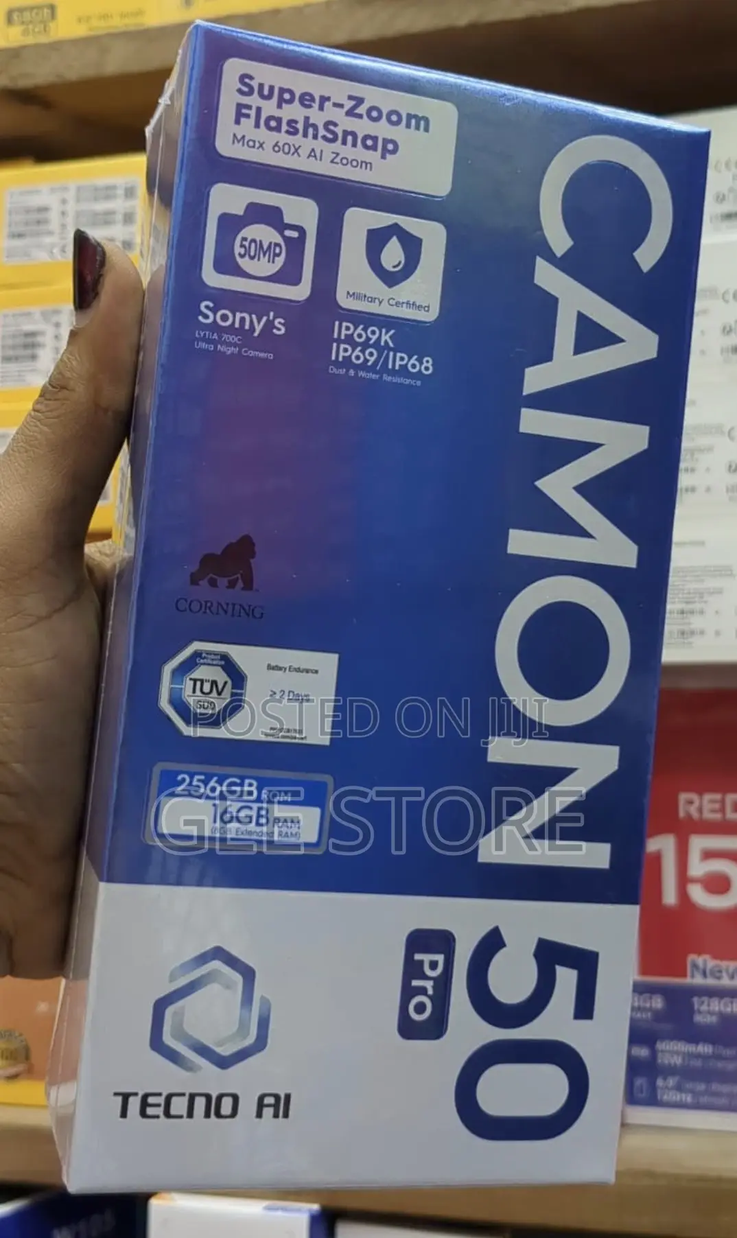 New Tecno Camon 50 Pro 256 GB Blue