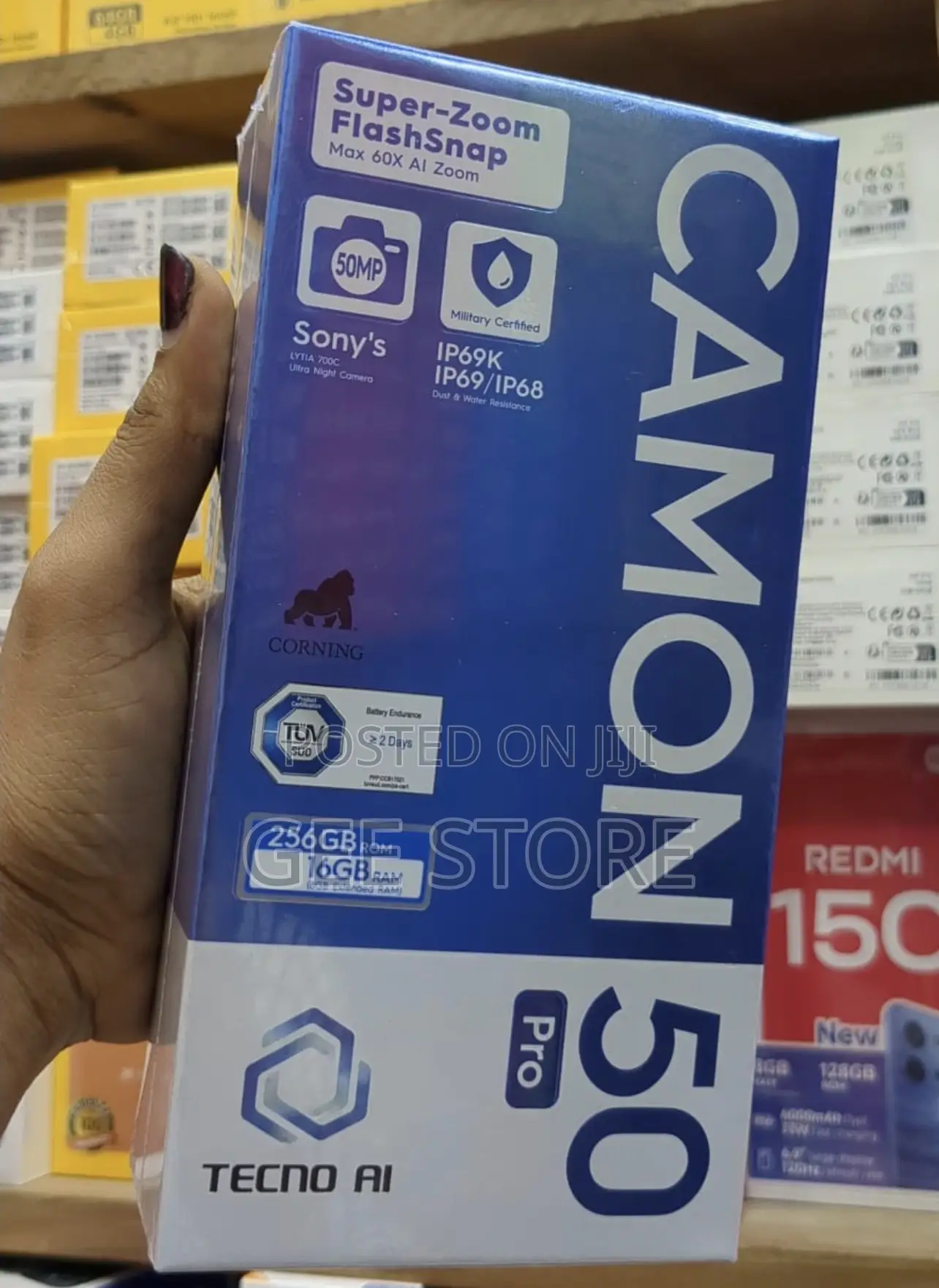 New Tecno Camon 50 Pro 256 GB Blue