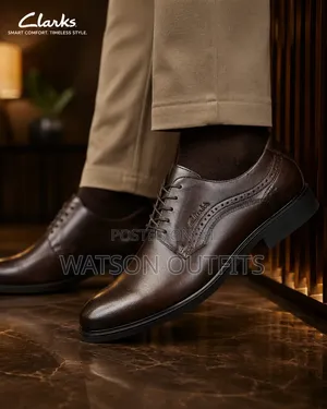 Clarks Brand 2 Colours Men's Leather Shoes Smartly Designed
