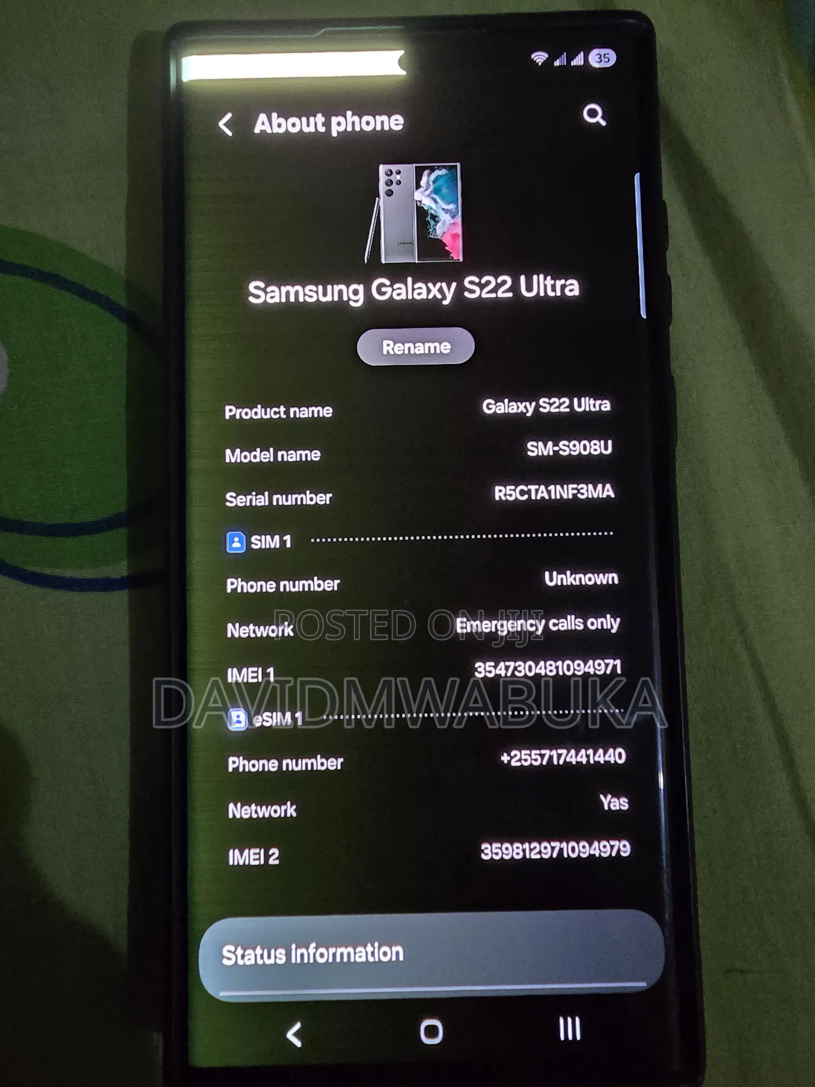 Samsung Galaxy S22 Ultra 128 GB Black