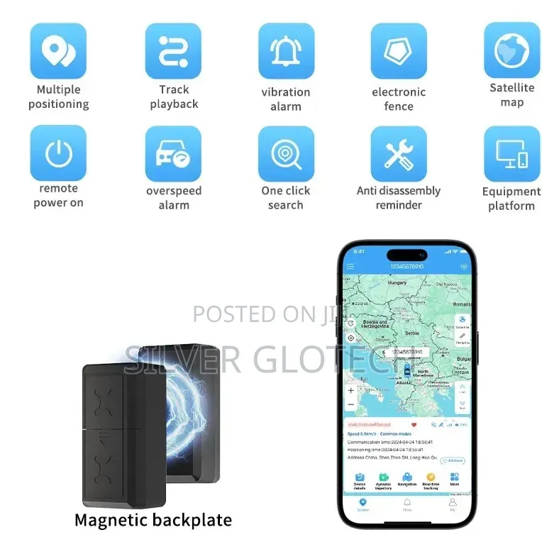 Mini GPS Tracker Rechargeable Inaonyesha Mahali Kitu Kilipo App Bure