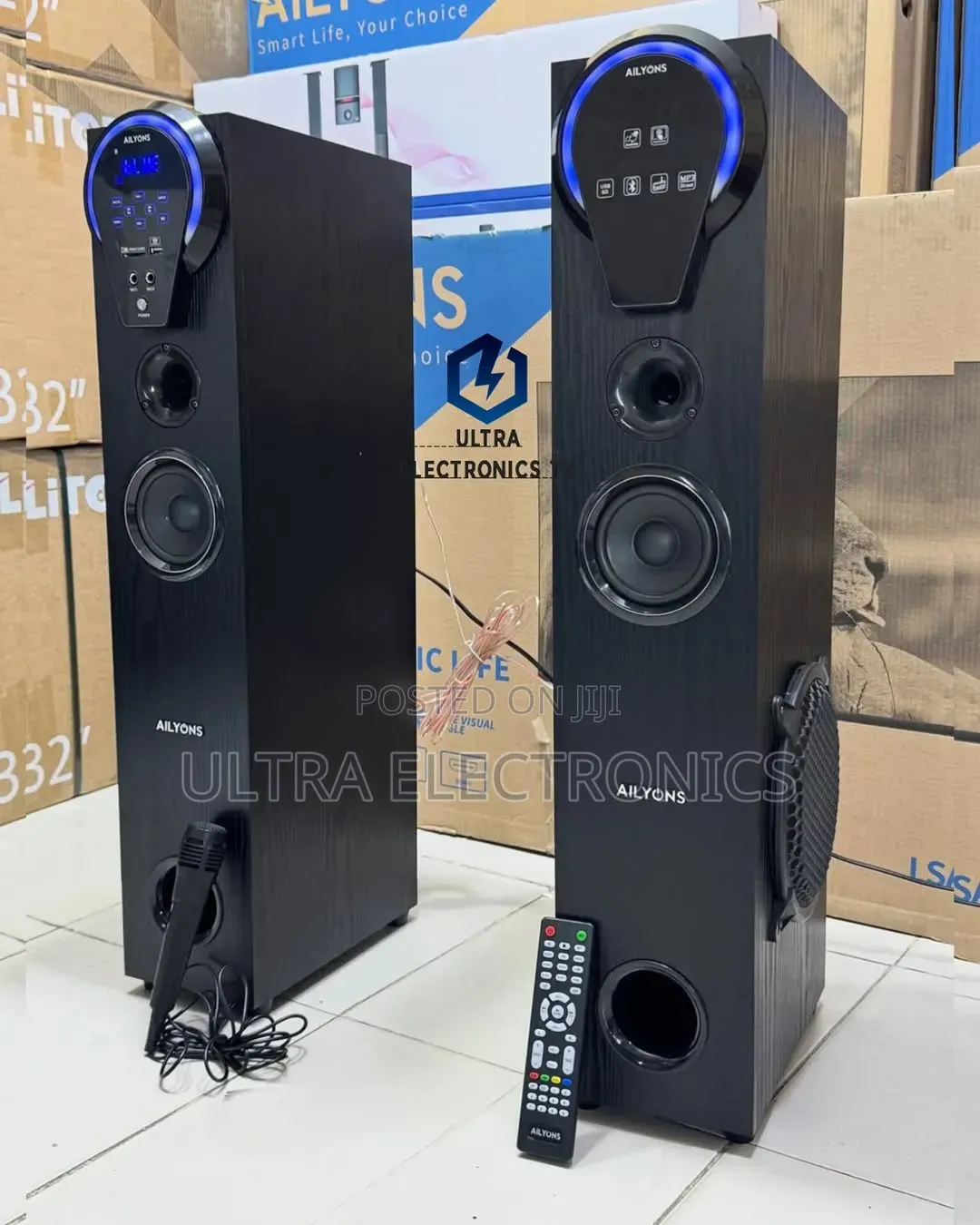 AiLYONS Twin Tower Speakers With Mic