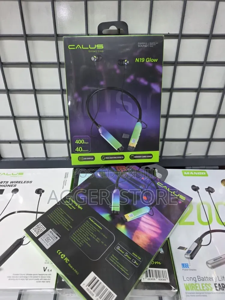 Calus N19 Glow Wireless Neckband Sports Earphones