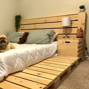 Modern Wooden Pallet Platform Bed)