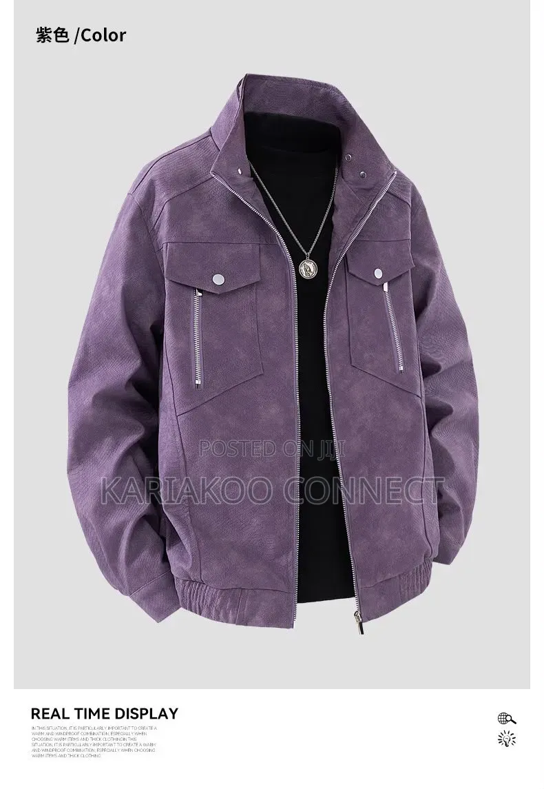 Purple Heavy Coat for Men