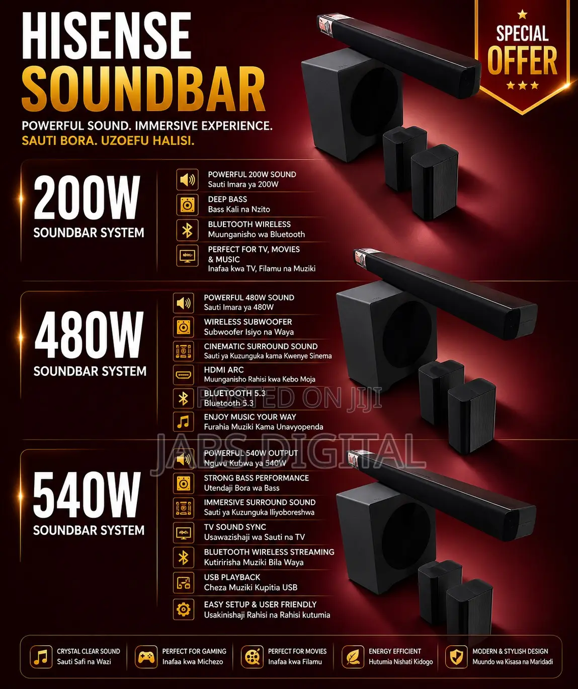 Hisense Sound Bar System