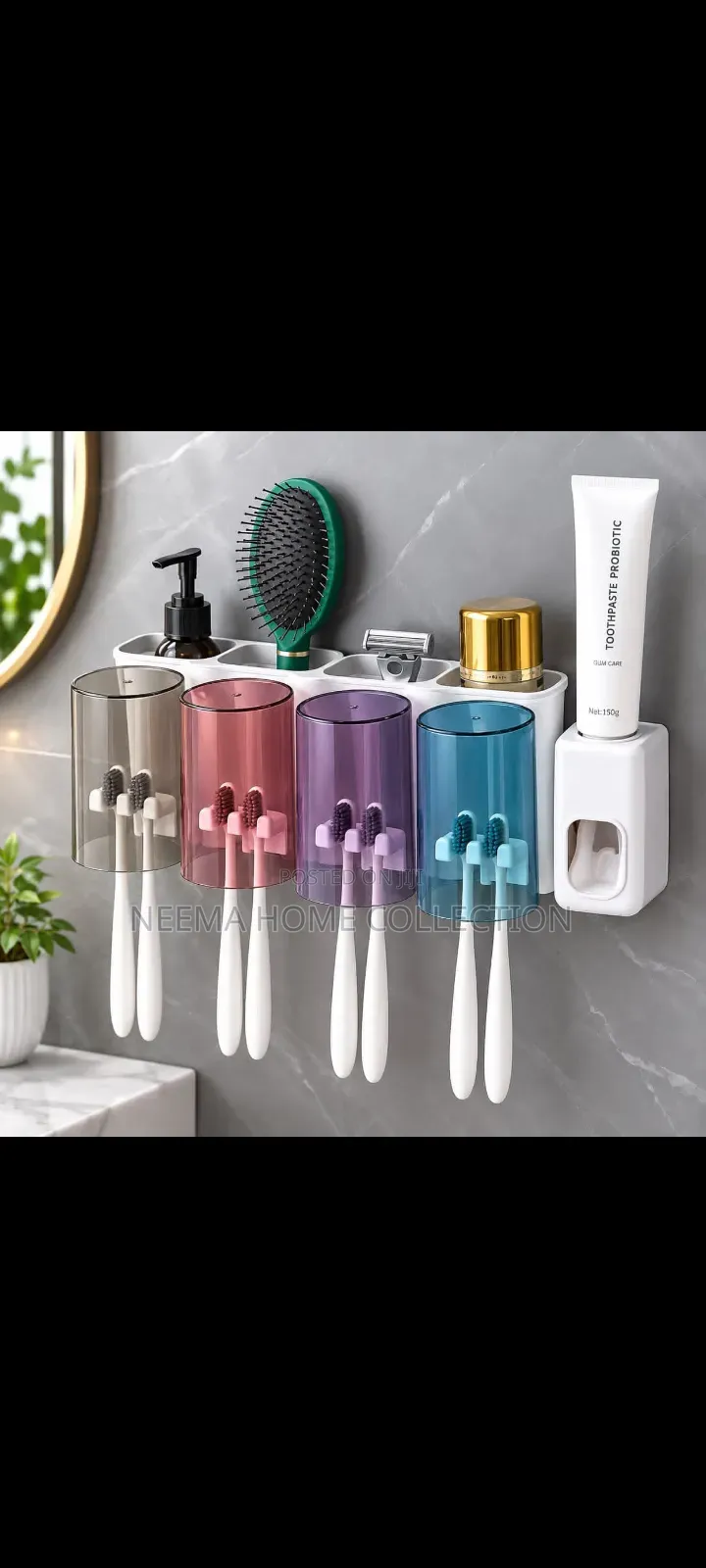 Cups Toothrush Holder