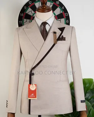 ​Romaster Executive Beige Brown Trim Suit