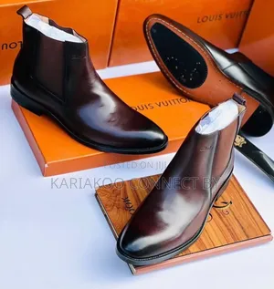 Executive Dark Brown Genuine Leather Chelsea Boots