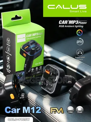 Calus Car M12 RGB Bluetooth FM Transmitter and MP3 Player
