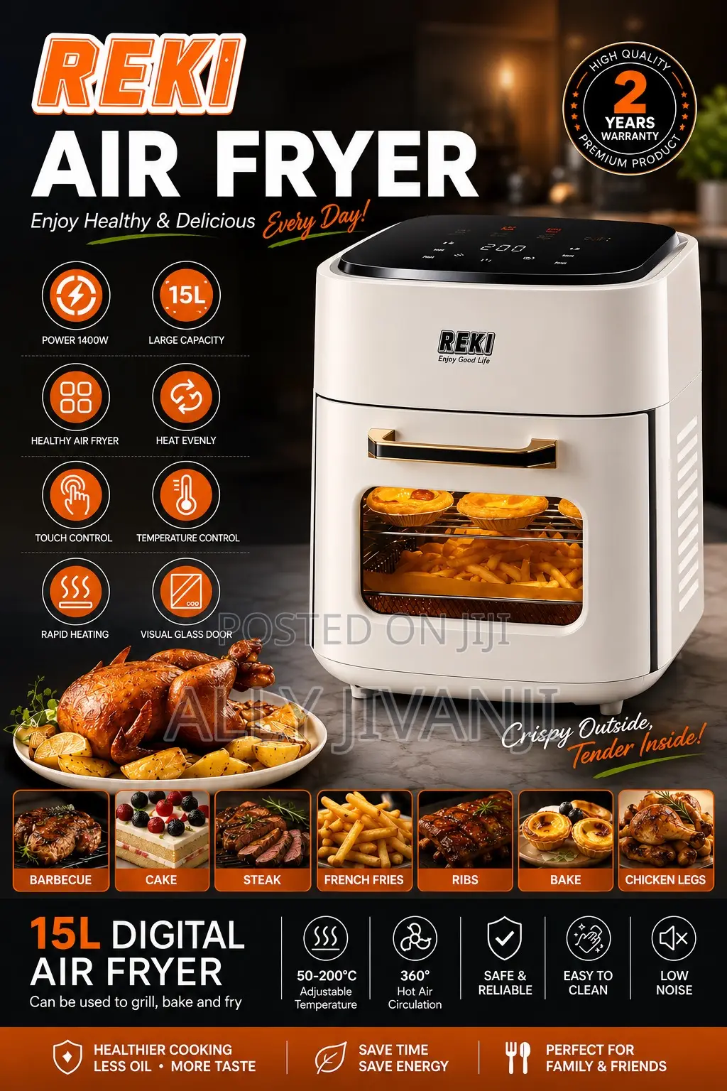 Reki Air Fryer 15l Digital
