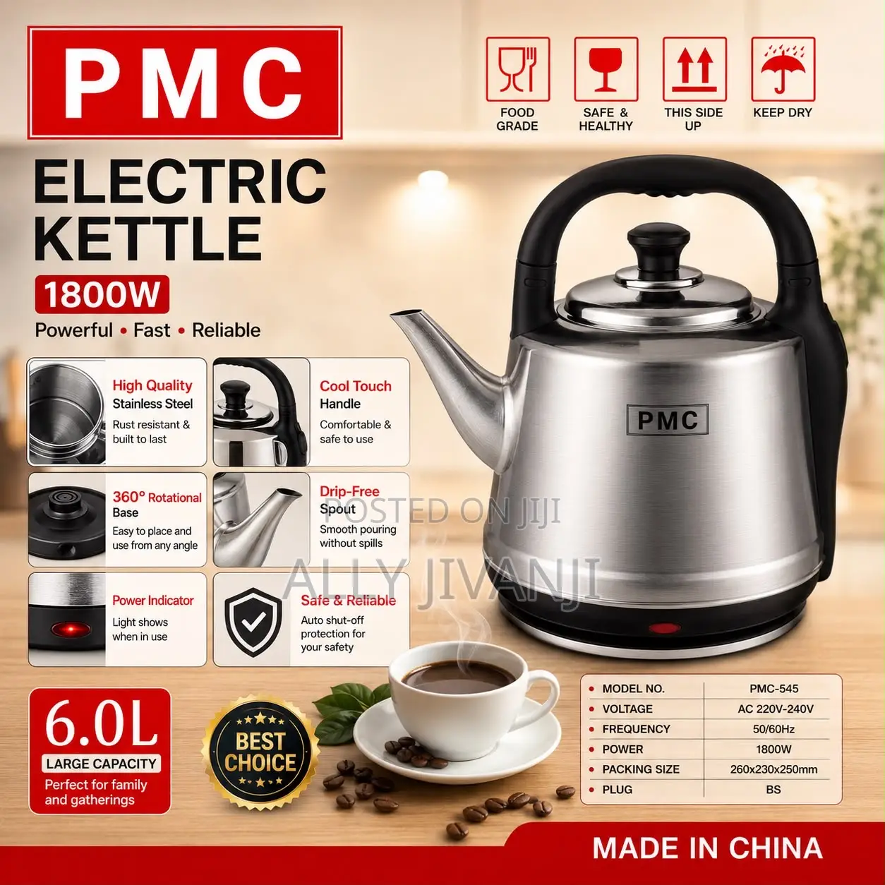 Electric Kettle 6l