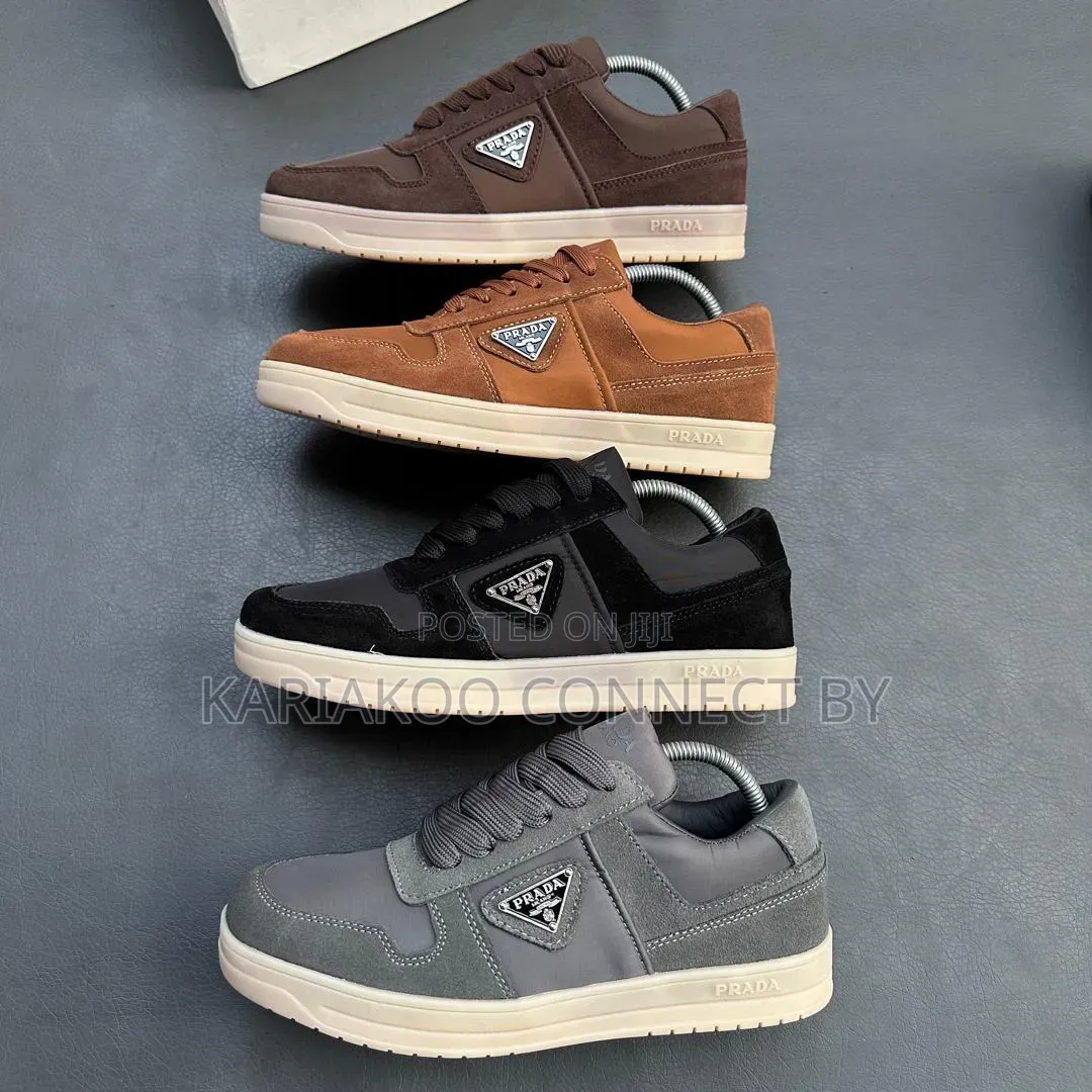 Men's Designer Suede Nylon Low-Top Sneakers Collection
