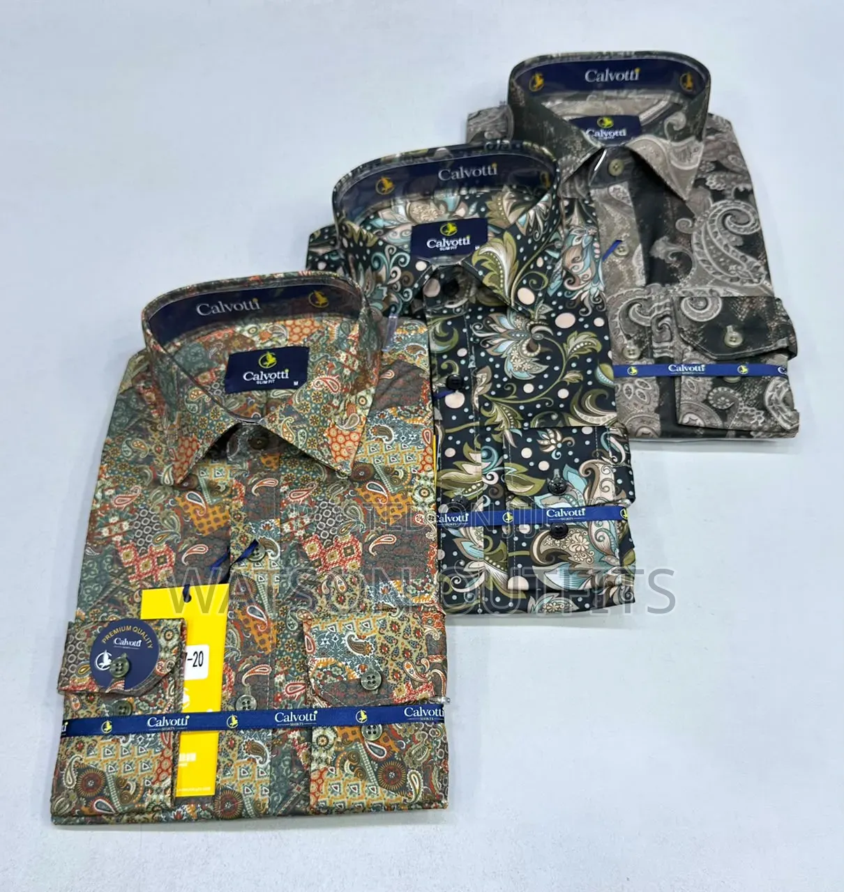 Calvotti Brand 10 Colours Men's New and Original Shirts