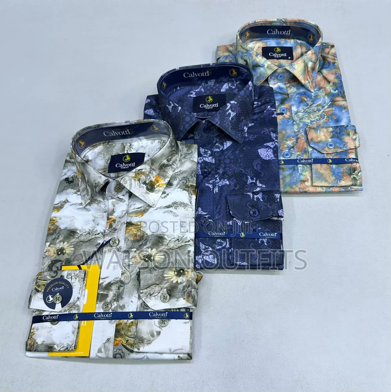 Calvotti Brand 10 Colours Men's New and Original Shirts