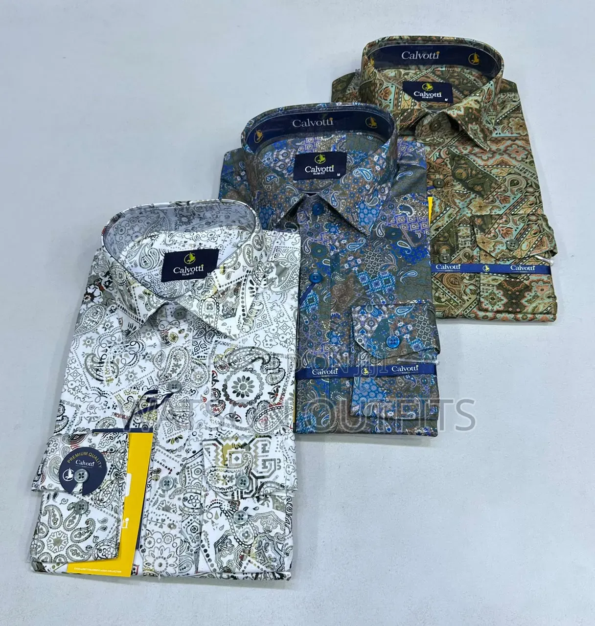 Calvotti Brand 10 Colours Men's New and Original Shirts