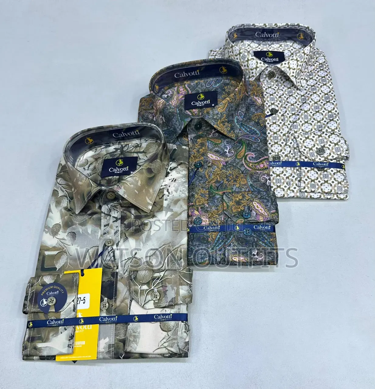 Calvotti Brand 10 Colours Men's New and Original Shirts