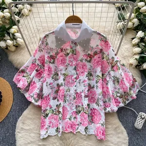 PUFFY FLOWER TOPDesign Ya Kipekee