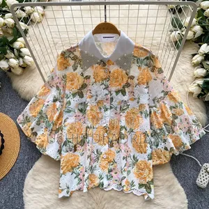 PUFFY FLOWER TOPDesign Ya Kipekee
