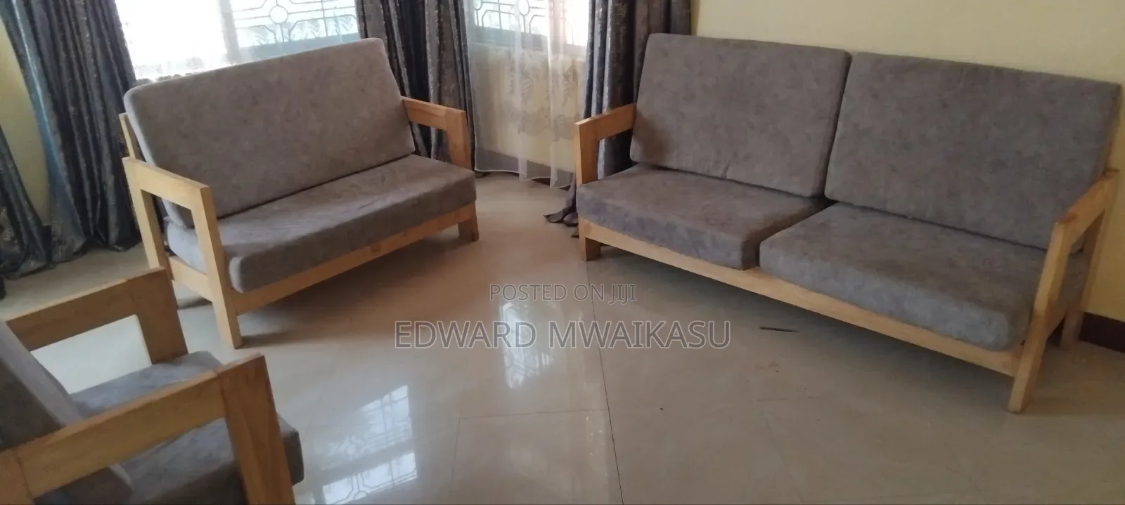 Wood Sofa Set