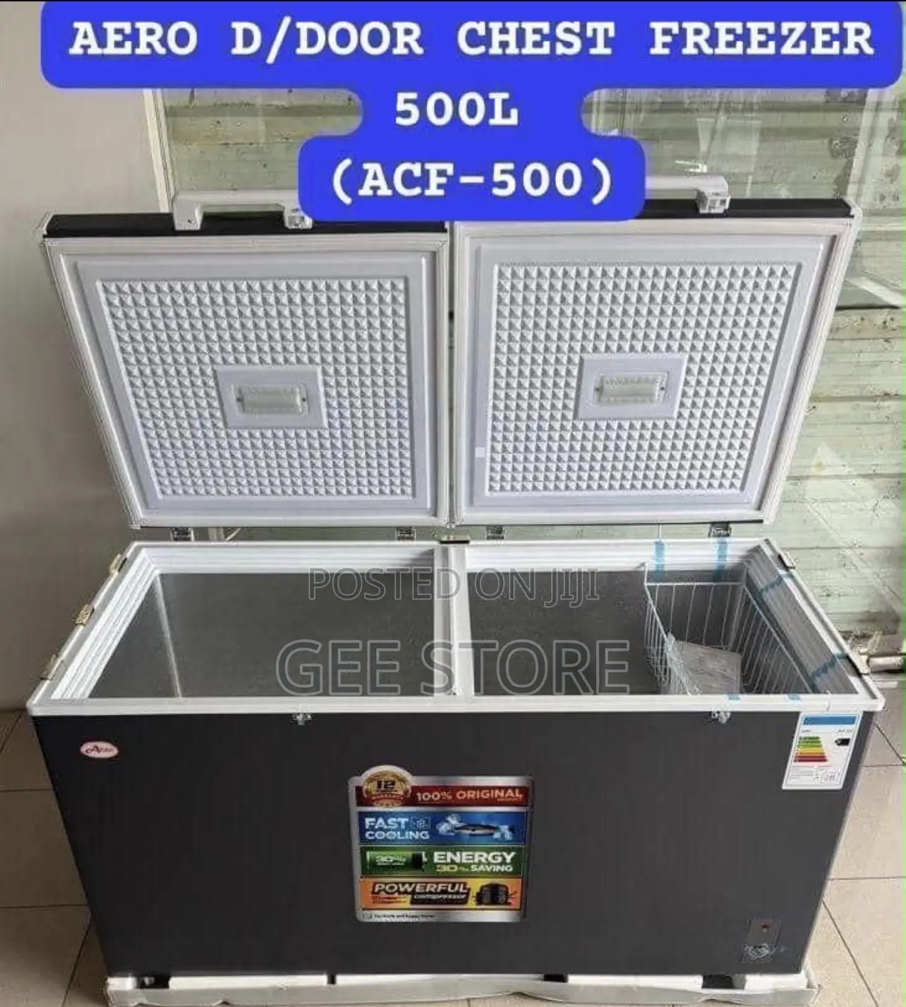 Aero Chest Freezer Double Door 500l (Acf-500)