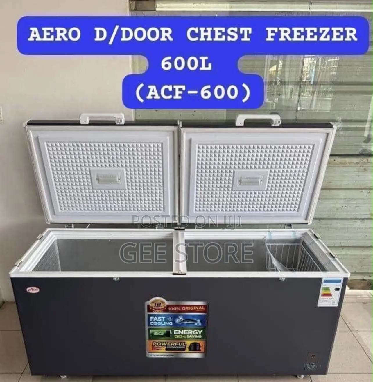 Aero Chest Freezer Double Door 600l (Acf-600)