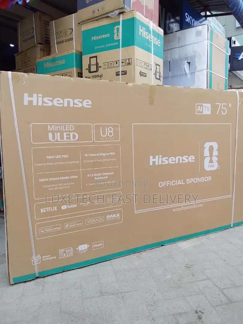 Hisense 75U8Q 75 Inches Mini-Led ULED Smart TV –Gaming and Home Cinema