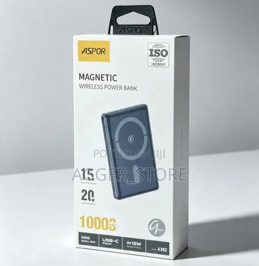 Aspor A382 Magnetic Wireless Power Bank