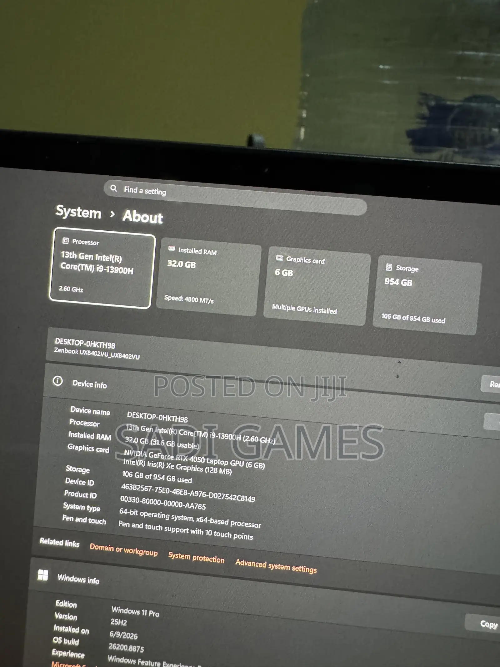 Laptop Asus Zenbook 14 32GB Intel Core i9 SSD 1T